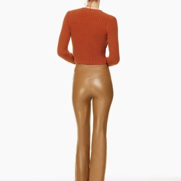 M - Wilfred Free | Daria Flare Faux Leather Pant - Cognac - Picture 5 of 8